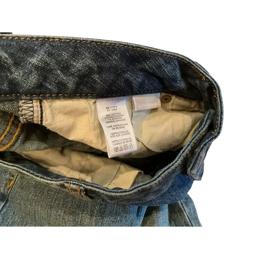 Michael Kors Embellished Bootcut Jeans Low Rise Dark Wash Blue Womens‎ Sz 10 NEW